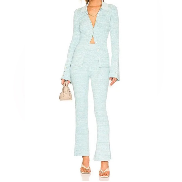 Le Ore Rimini Collared Cardigan - Sky & Arctic Marl - Picture 4 of 4